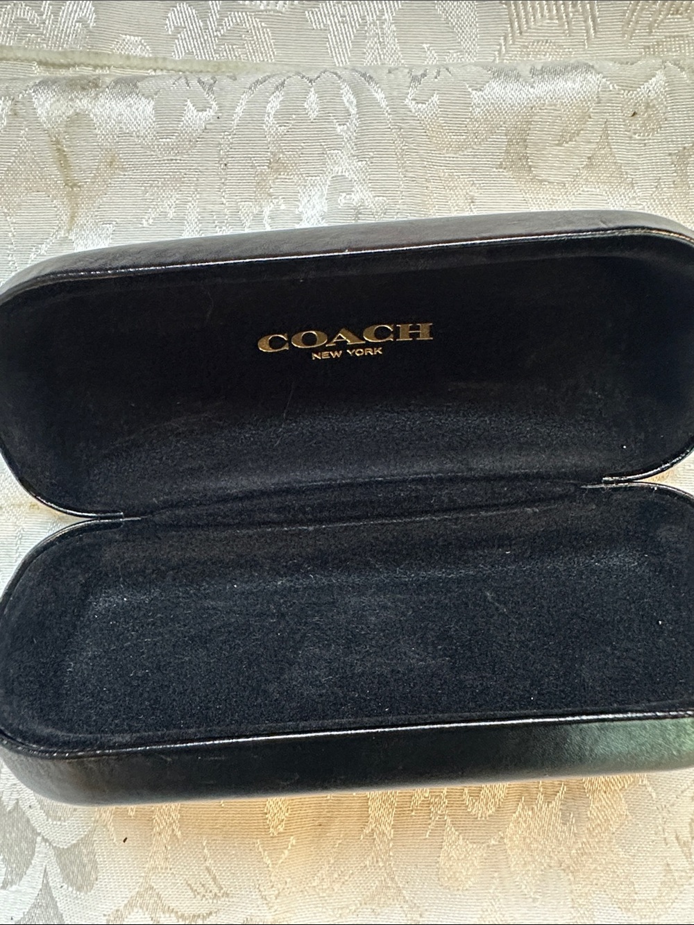 COACH Black Leather Eyeglass/ Sunglasses Case - Picture 3 of 8